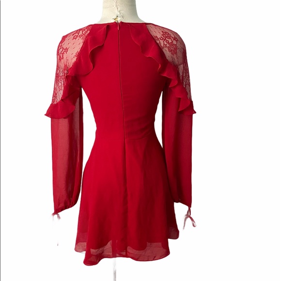 Lulus city of love red skater dress sz-sm - Picture 4 of 6